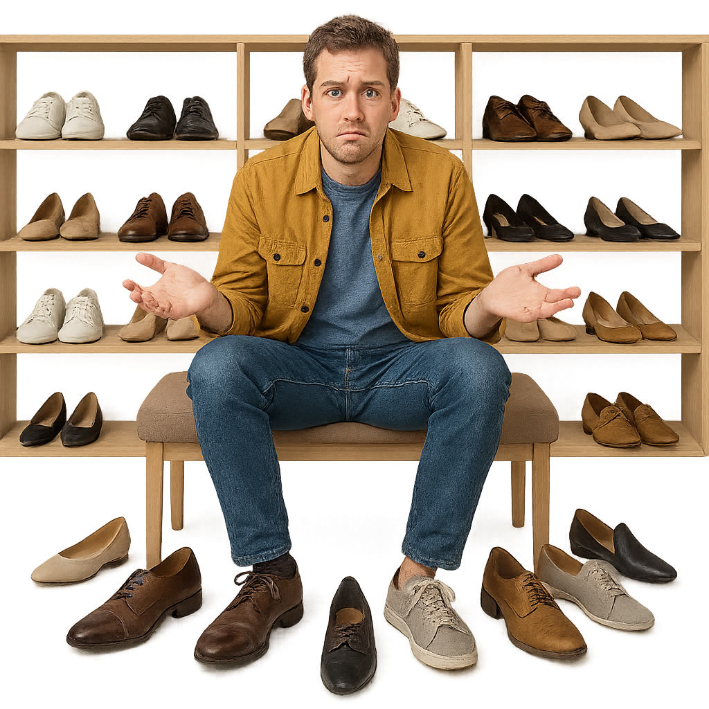 Verwirrung im Schuhgeschäft